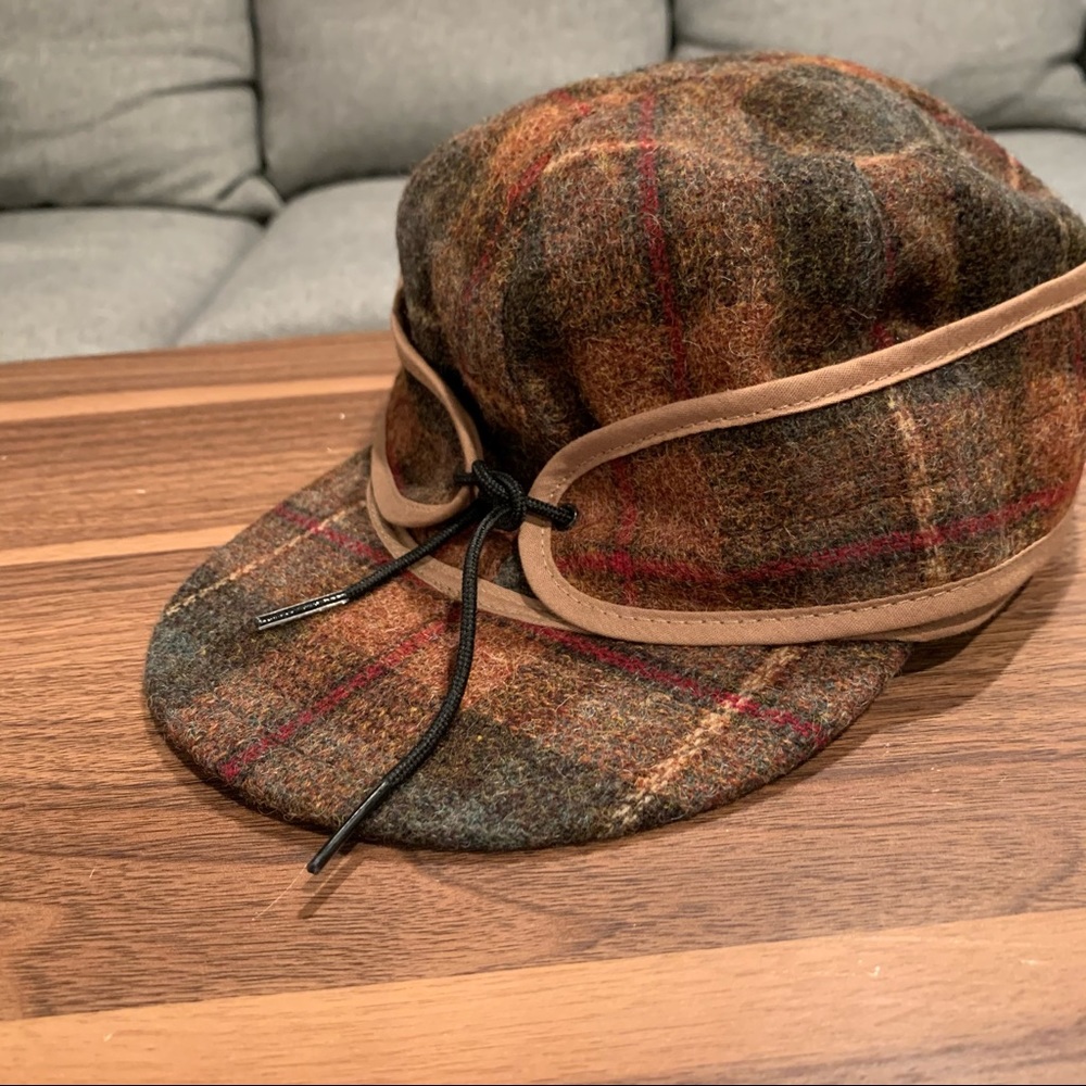 Wool plaid hat